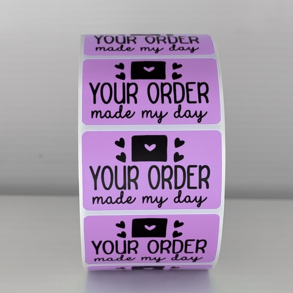 Your Order Made My Day Stickers | Pink Thank You Labels | Cute Packaging labels - Picture 7 of 11